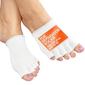 Gel Toe Separator Socks for Women Pain Relief Comfortable for Bedtime Gel Toe Separators for Women Pedicure Moisturizing Fits US Sizes 6 10 Soft Cotto