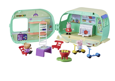 Peppa Pig Toys Peppa's Caravan Playset with 3 Figures, Preschool Toys for Ages 3+
