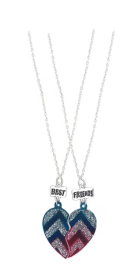 2 Piece Heart Best Friends Necklace