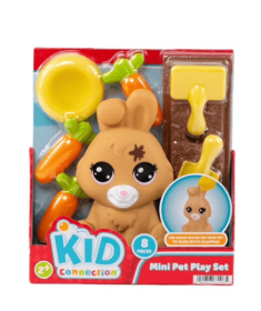 Kid Connection Mini Pet Rabbit Water Play Set with Color Changing Feature, 8 Pieces, Toddler Toys, Tan Color