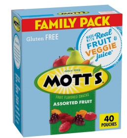 Mott's Fruit Flavored Snacks, Easter Basket Stuffers, Family Pack, 40 Ct, 32 oz