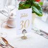Gold Table Numbers 1 to 30 for Wedding Reception Gold Foil Table Number Cards 4x6 Inch with Head & Gift Table Restaurant Table Numbers Wedding Numbers