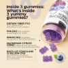 2 Pack High Prebiotic Fiber Gummies for Women and Men 7G per Serving Dietary Beet FOS Fiber Magnesium Citrate Inulin Probiotic Gummy Supplement for Di