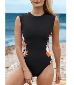 One Piece Swimsuit Bathing Suits Swimwear (Color: colorful, size: S)