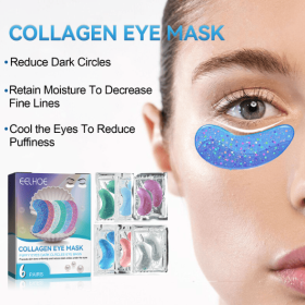 EELHOE Collagen Eye Mask Removes Fine Lines And Dark Circles Hydrating And Firming Lift Crystal Eye Mask (Quantity: 1pcs)