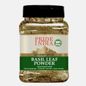 Pride of India – Basil Leaf Powder – Gourmet & Culinary Spice – Mediterranean Seasoning – Adds Flavor to pesto/stews/curries – Additives Free – Easy t (Value: Spices)