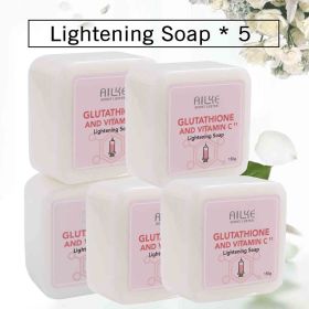AILKE Whitening Skin Care Cream, Lightening Lotion, Remove Dark Spots With Glutathion, Shea Butter, Moisturizing Body Cream (Color: 5 Pack Soap)