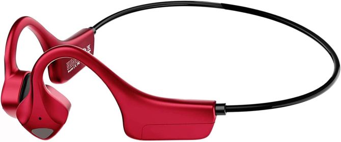 Sport Wireless Bone Conduction Earphones – Open-Ear Safety Design, IPX6 Sweatproof, 8 Hrs Call, US Dropship (Color: Red)