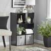 6-Cube Storage Organizer 3-Tier Bookcase Display Shelf for Home Office