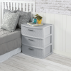 3 Drawer Wide Weave Tower Plastic, Cement, Case of 1